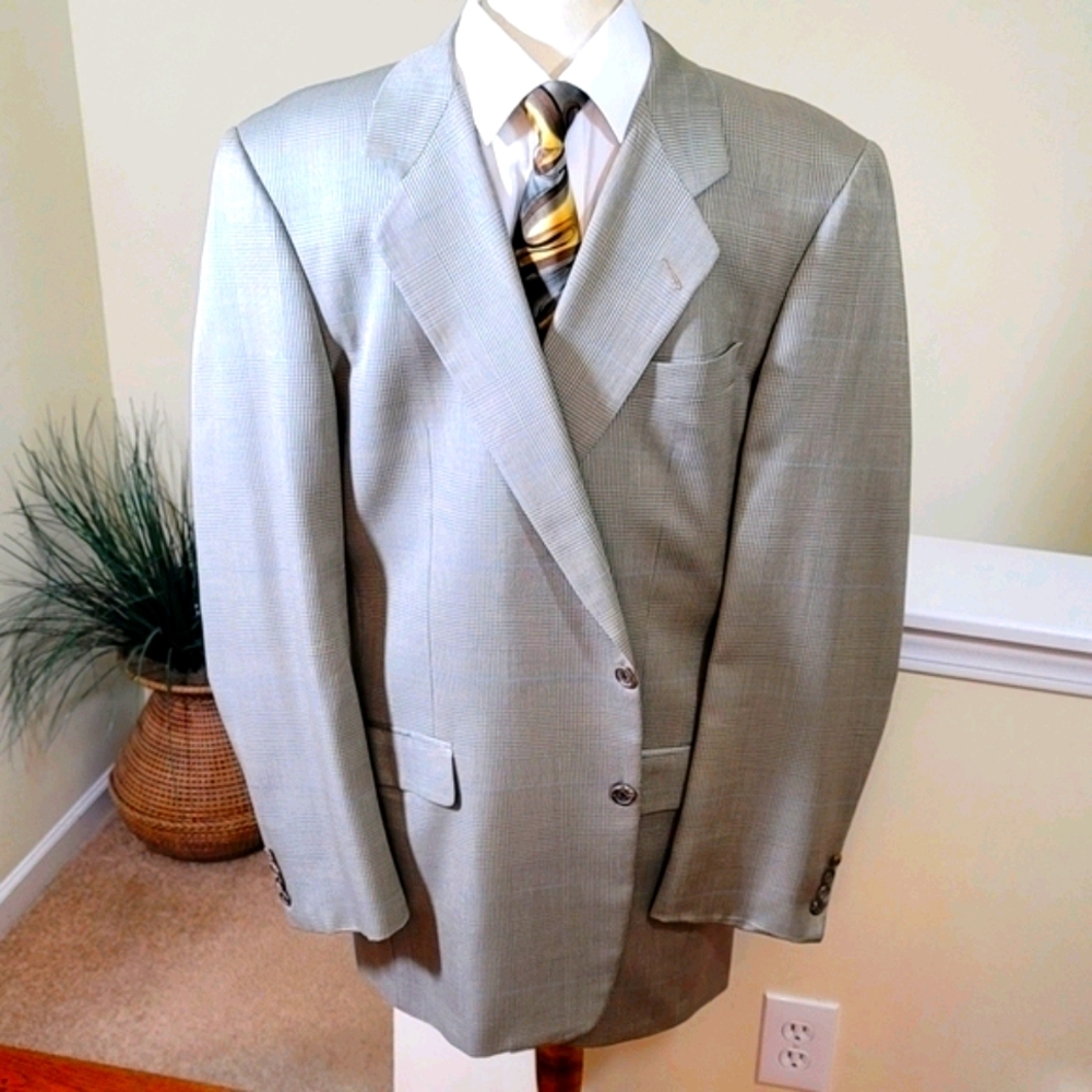Hickey Freeman Windowpane Suit - Picture 4 of 10
